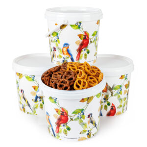 Little Ones & Little Cheesers Pretzels  - 4 Pack of Plastic Tubs