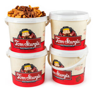 Bite Size Pretzels Assorted - 4 Pack of Plastic Tubs